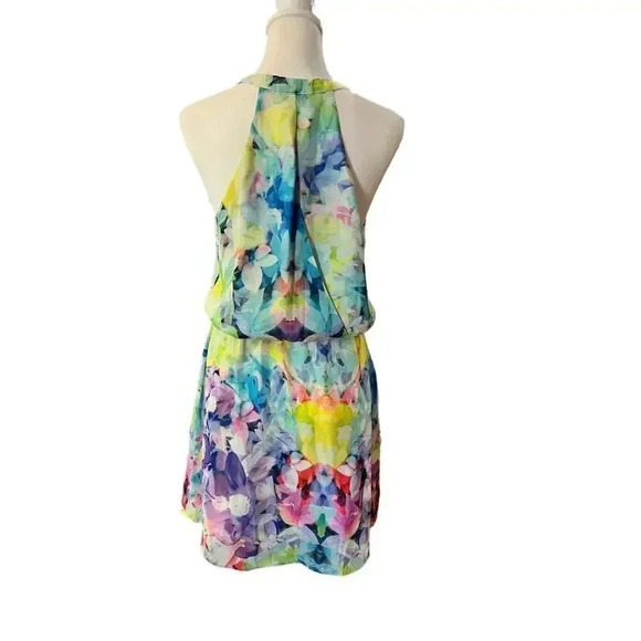 PARKER multicolor faux wrap sleeveless dress size medium - Picture 8 of 11